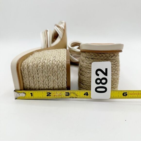 Andre Assous Cream/Tan Kelsie Twist Mule Slide Jute Chunky Heel Sandal (Women) 9 - Picture 15 of 15